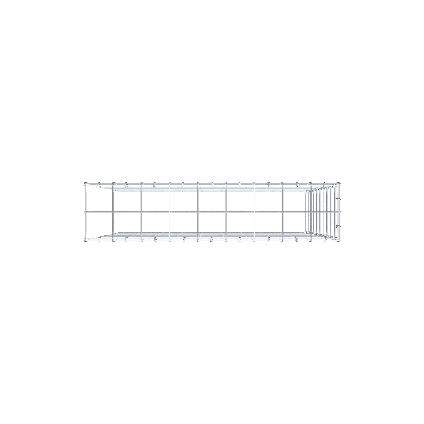 Monteret gabion type 4 100 cm x 90 cm x 20 cm (L x H x D), maskestørrelse 10 cm x 10 cm, C-ring