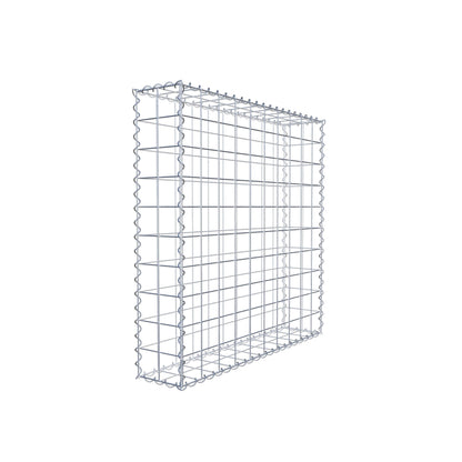 Gabião 100 cm x 100 cm x 20 cm (C x A x P), malhagem 10 cm x 10 cm, espiral