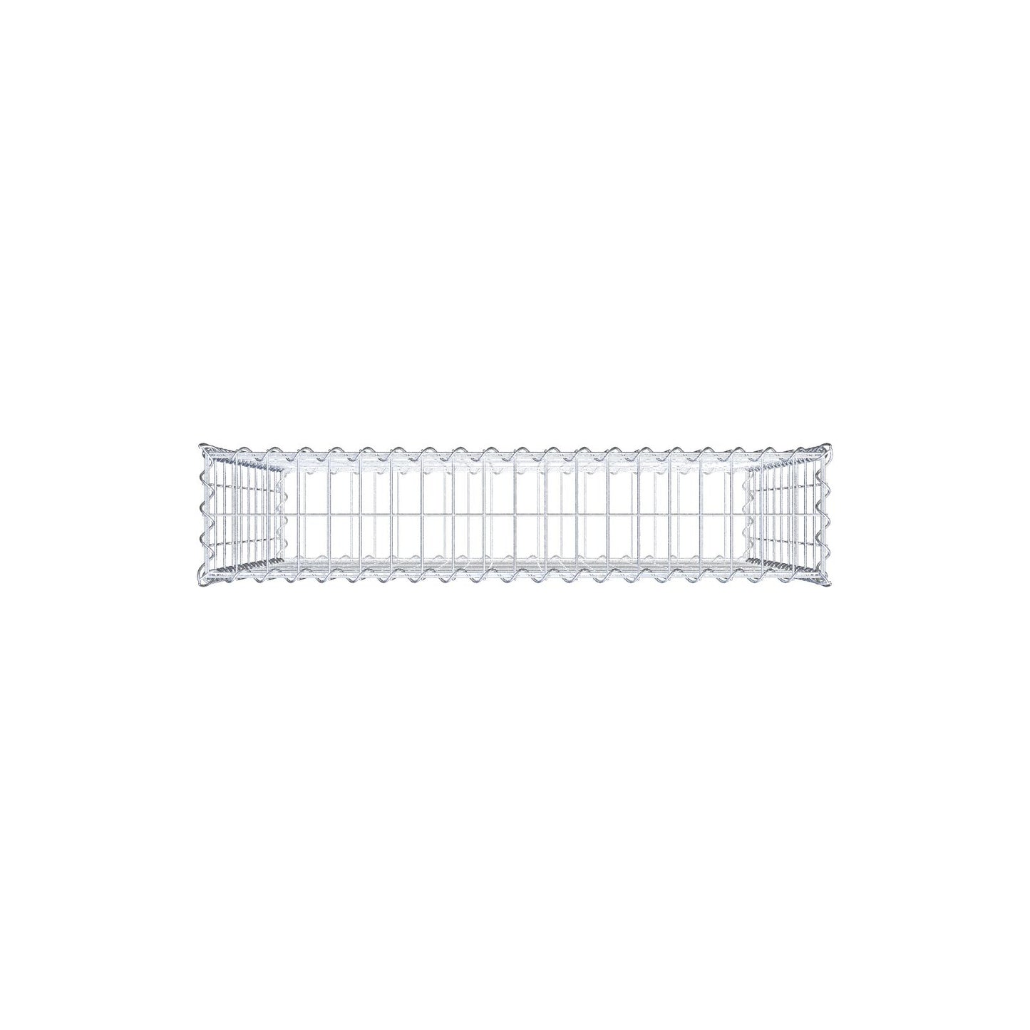 Gabion 100 cm x 100 cm x 20 cm (L x H x P), mailles 5 cm x 10 cm, spirale