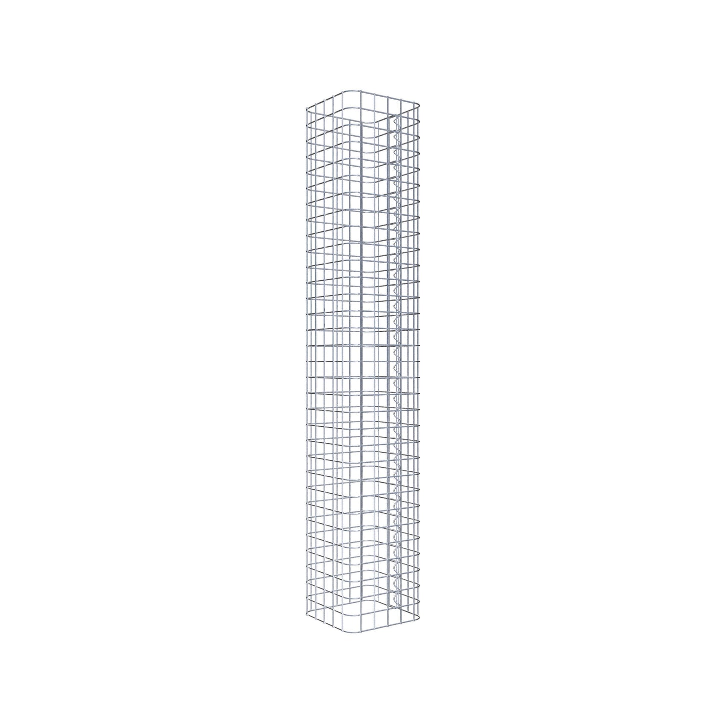 Coluna de gabião quadrada 27 cm x 27 cm, 160 cm de altura, PM 5 cm x 5 cm