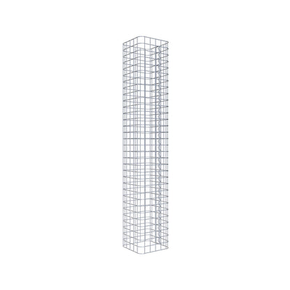 Coluna de gabião quadrada 27 cm x 27 cm, 160 cm de altura, PM 5 cm x 5 cm