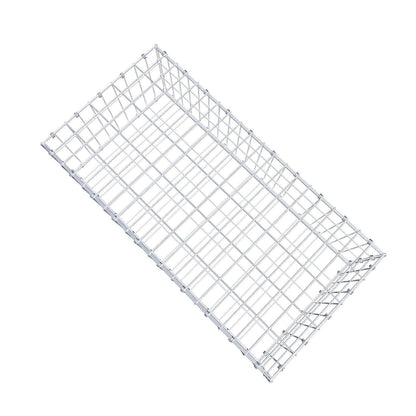 Gabião 100 cm x 30 cm x 50 cm (C x A x P), malhagem 5 x 10 cm, anel espiral