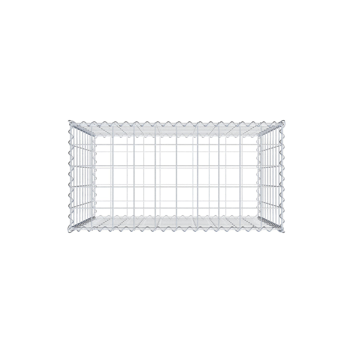 Gavión 100 cm x 90 cm x 50 cm (largo x alto x fondo), malla 10 cm x 10 cm, en espiral