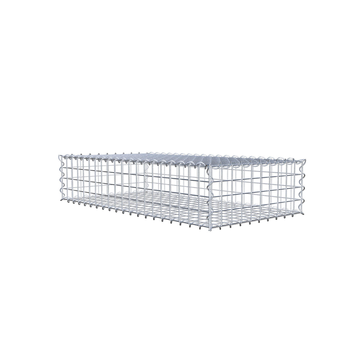 Gabion 100 cm x 20 cm x 50 cm (L x H x P), mailles 5 cm x 5 cm, spirale