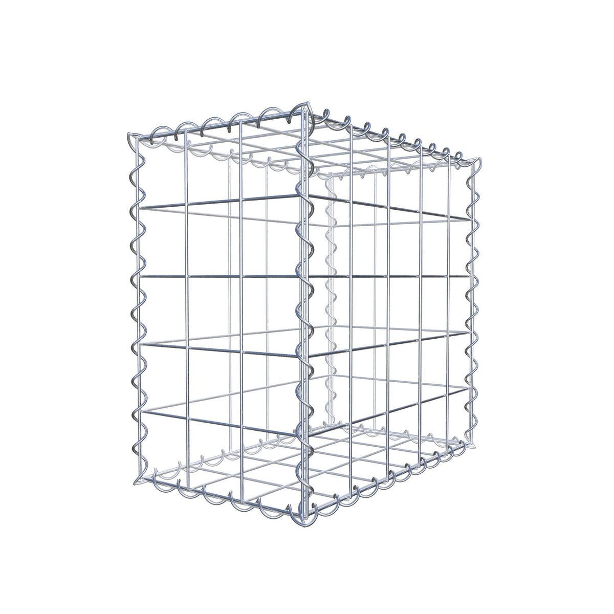 Gabione 50 cm x 50 cm x 30 cm (L x H x T), Maschenweite 10 cm x 10 cm, Spirale