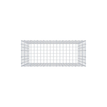 Typ 3 påbyggnadsgabion 100 cm x 100 cm x 40 cm (L x H x D), maskstorlek 5 cm x 10 cm, C-ring