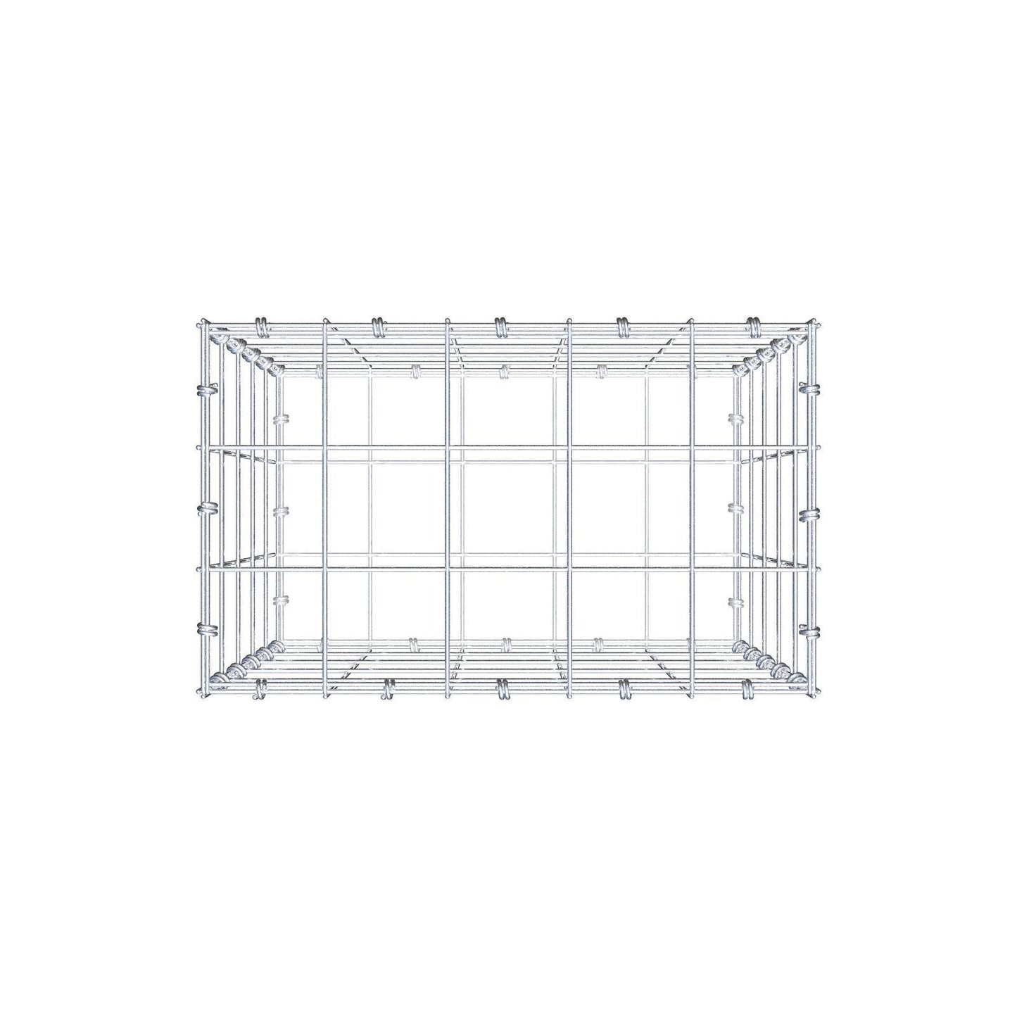 Gabbione 50 cm x 50 cm x 30 cm (L x H x P), maglia 10 x 10 cm, anello a spirale