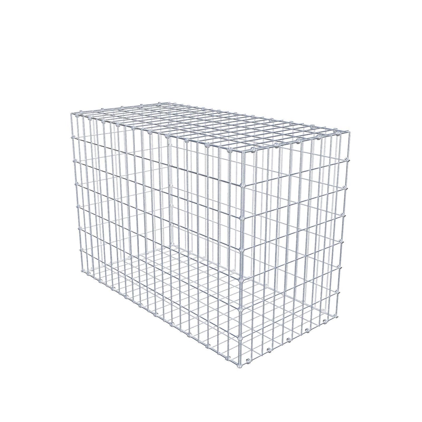 Gabião 100 cm x 70 cm x 50 cm (C x A x P), malhagem 5 x 10 cm, anel espiral
