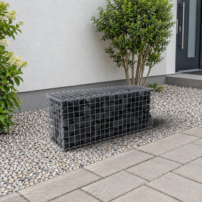 Gabione 100 cm x 40 cm x 30 cm (L x H x T), Maschenweite 5 cm x 5 cm, Spirale