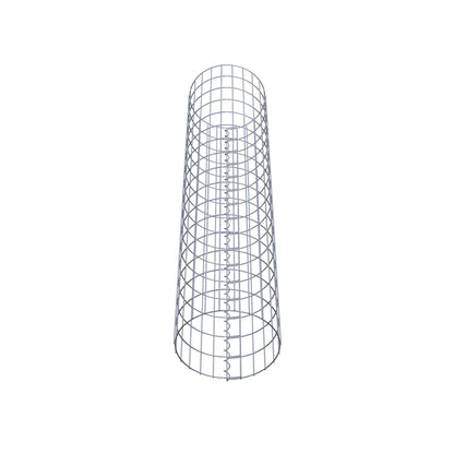 Gabion column around 37 cm diameter, 160 cm height, mesh size 5 cm x 10 cm