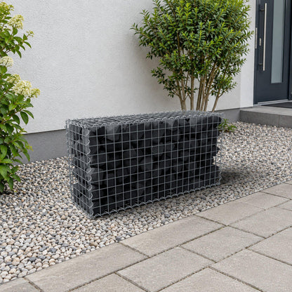 Gabione 100 cm x 50 cm x 30 cm (L x H x T), Maschenweite 5 cm x 5 cm, Spirale
