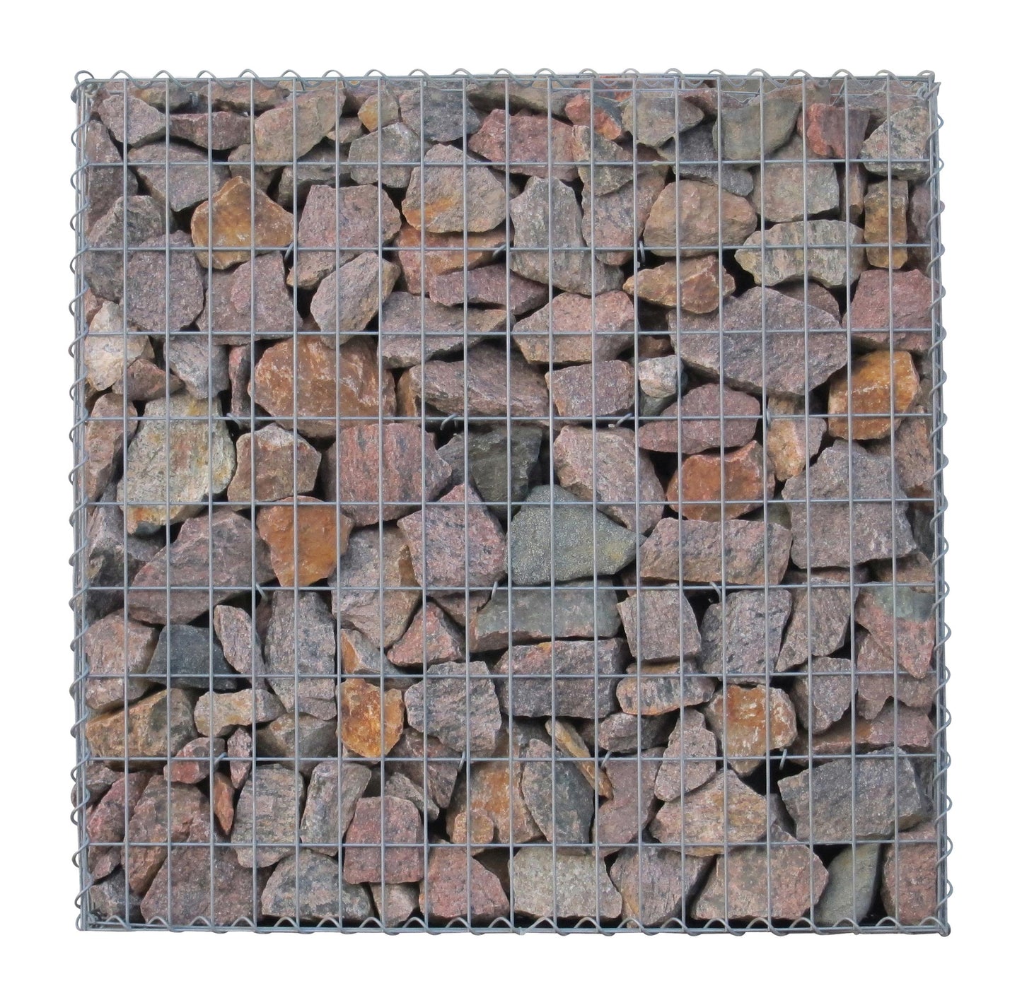 Gavión 100 cm x 100 cm x 30 cm (L x A x P), luz de malla 5 cm x 10 cm, anillo en C