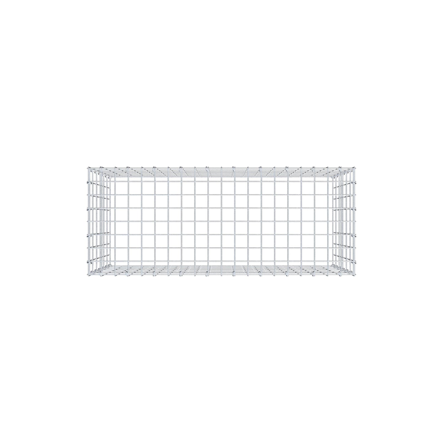 Gabião Tipo 3 100 cm x 60 cm x 40 cm (C x A x P), malhagem 5 cm x 10 cm, anel C