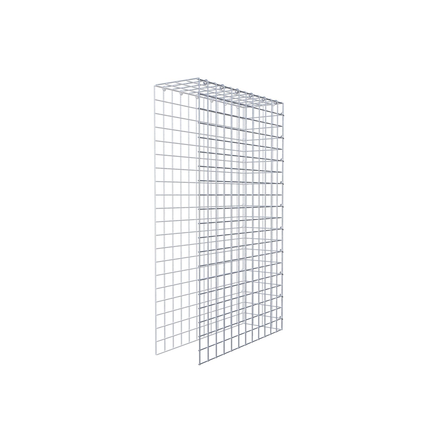 Gavión complementario de tipo 4 100 cm x 60 cm x 20 cm (L x A x P), malla 5 cm x 5 cm, anillo en C