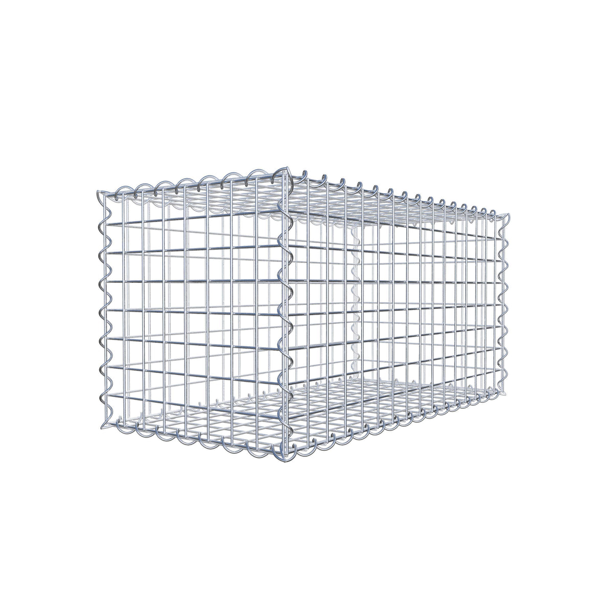 Gabião 80 cm x 40 cm x 40 cm (C x A x P), malhagem 5 cm x 5 cm, espiral