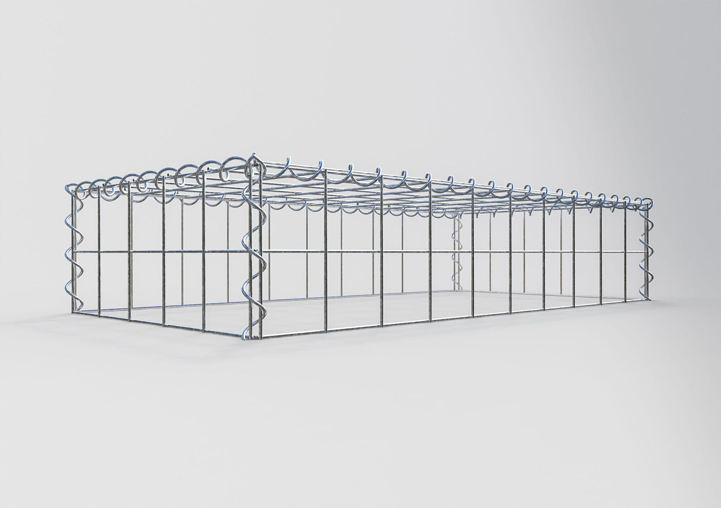 Add-on schanskorf type 3 100 cm x 20 cm x 50 cm (L x H x D), maaswijdte 10 cm x 10 cm, spiraal