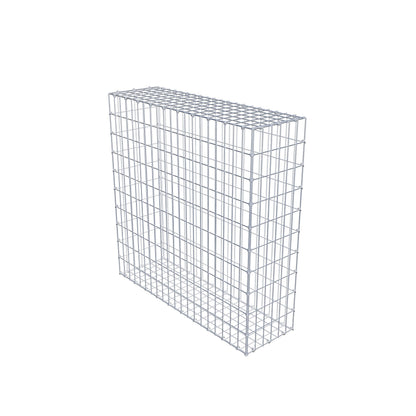 Gavión 100 cm x 100 cm x 30 cm (L x A x P), luz de malla 5 cm x 10 cm, anillo en C