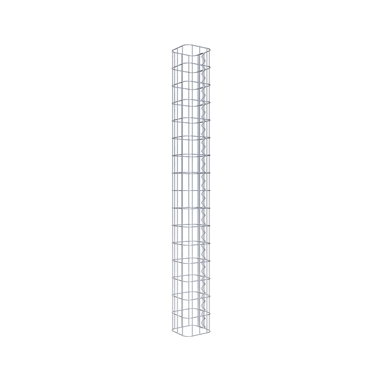 Coluna de gabião quadrada 17 cm x 17 cm, 160 cm de altura, PM 5 cm x 10 cm