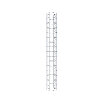 Coluna de gabião quadrada 17 cm x 17 cm, 160 cm de altura, PM 5 cm x 10 cm
