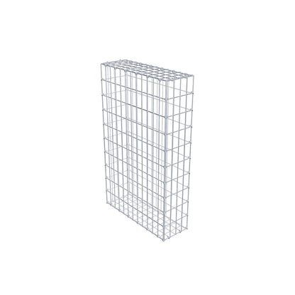 Gabion 100 cm x 60 cm x 20 cm (L x H x P), mailles 5 cm x 10 cm, anneau en C