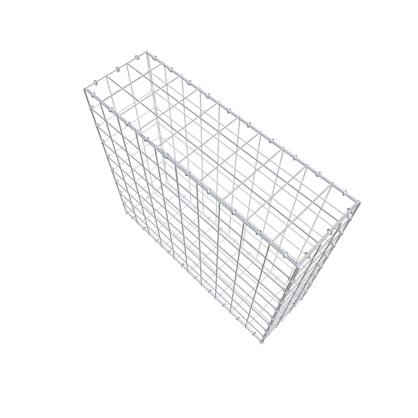 Gabião 100 cm x 90 cm x 30 cm (C x A x P), malhagem 10 cm x 10 cm, anel C