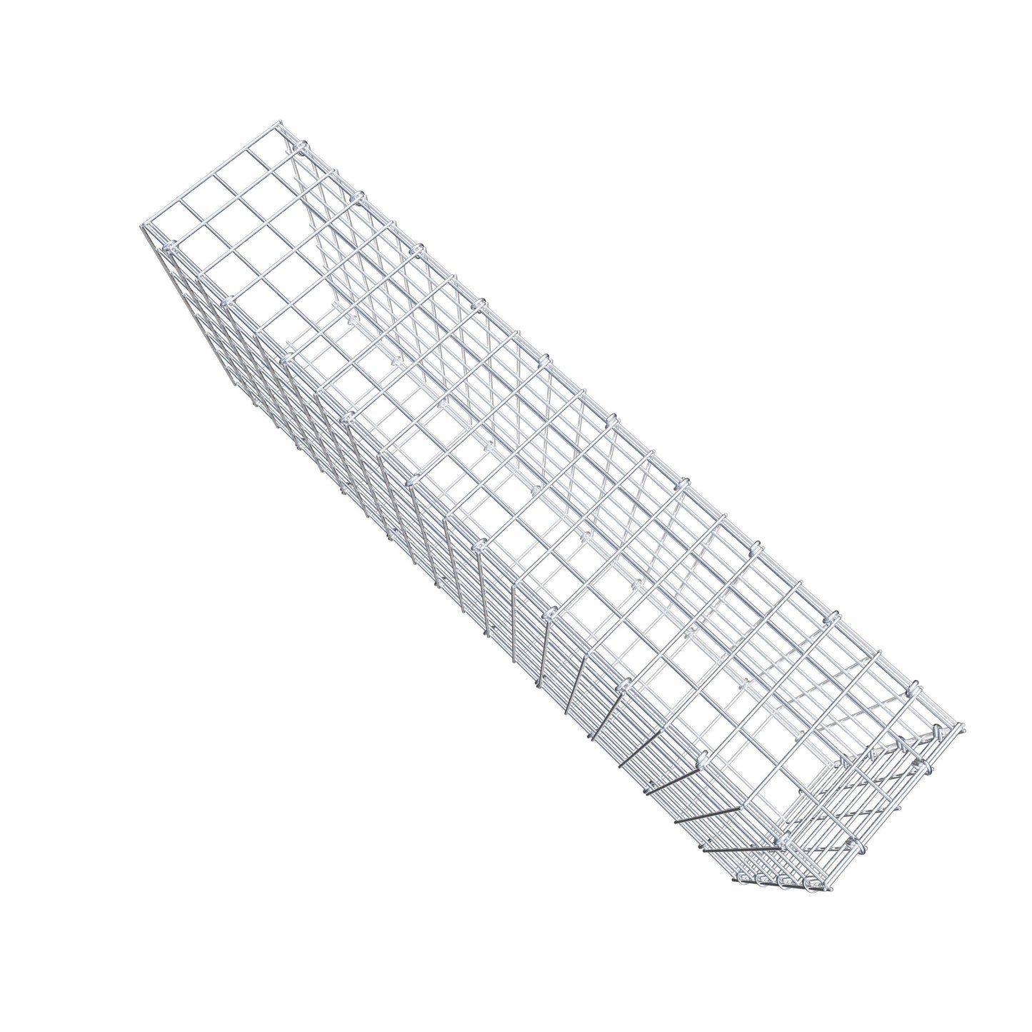 Gavión complementario de tipo 2 100 cm x 40 cm x 20 cm (largo x alto x fondo), malla 5 cm x 5 cm, anillo en C