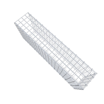 Gavión complementario de tipo 2 100 cm x 40 cm x 20 cm (largo x alto x fondo), malla 5 cm x 5 cm, anillo en C