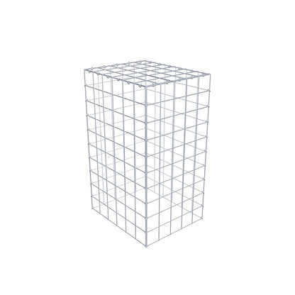 Gabbione aggiuntivo di tipo 3 100 cm x 60 cm x 50 cm (L x A x P), maglia 10 cm x 10 cm, anello a C