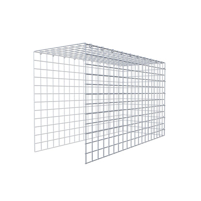 Gavión acoplable tipo 4 100 cm x 60 cm x 40 cm (L x A x P), malla 5 cm x 5 cm, anillo en C