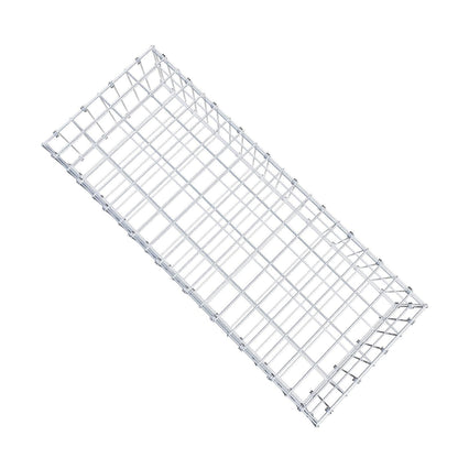 Gabião 100 cm x 20 cm x 40 cm (C x A x P), malhagem 5 x 10 cm, anel espiral