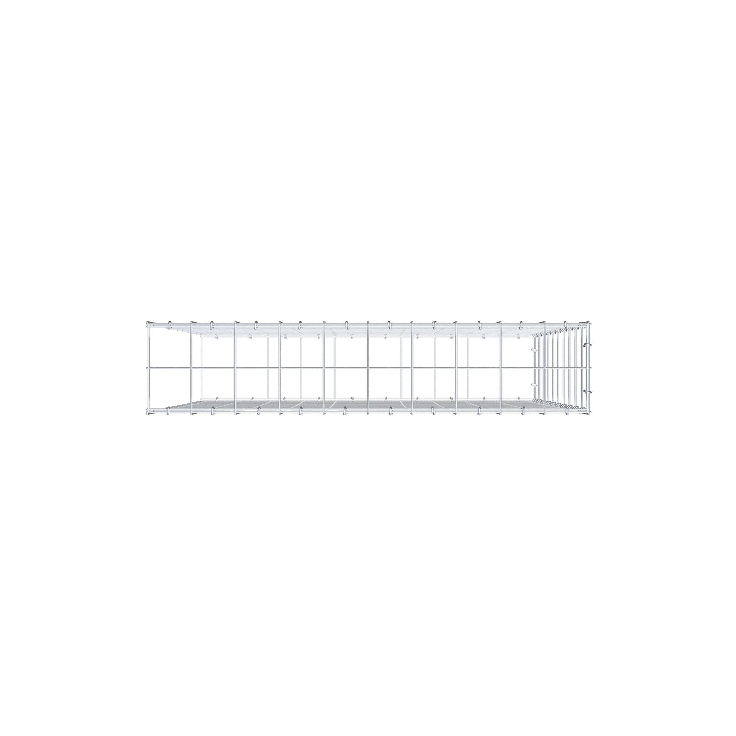 Add-on schanskorf type 2 100 cm x 100 cm x 20 cm (L x H x D), maaswijdte 10 cm x 10 cm, C-ring