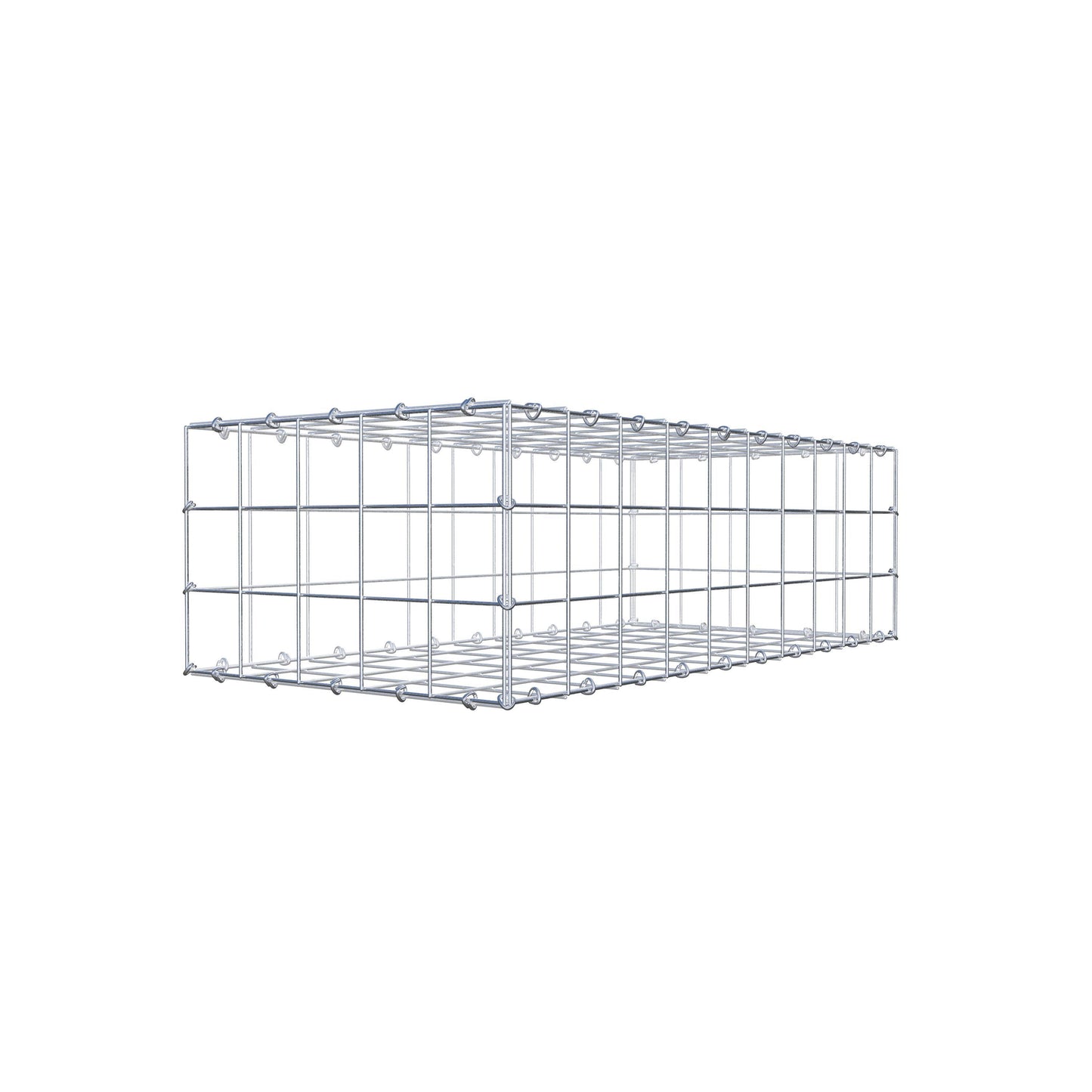 Gabião 100 cm x 30 cm x 50 cm (C x A x P), malhagem 10 cm x 10 cm, anel C