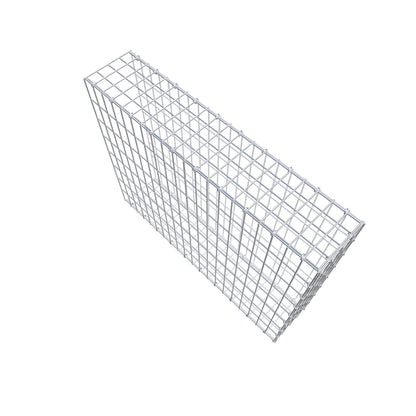 Monteret gabion type 2 100 cm x 80 cm x 20 cm, maskestørrelse 5 cm x 10 cm, C-ring