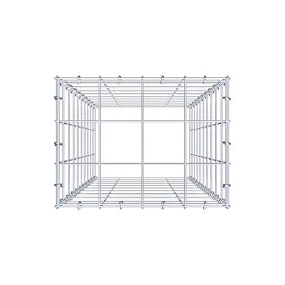 Type 3 oplegkorf 100 cm x 40 cm x 30 cm (L x H x D), maaswijdte 10 cm x 10 cm, C-ring