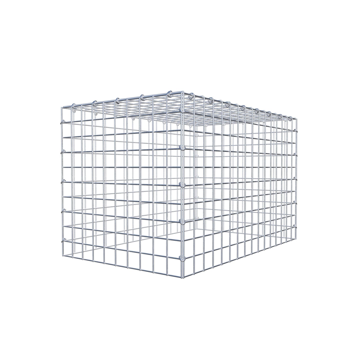 Mounted gabion type 3 80 cm x 50 cm x 50 cm (L x H x D), mesh size 5 cm x 5 cm, C-ring