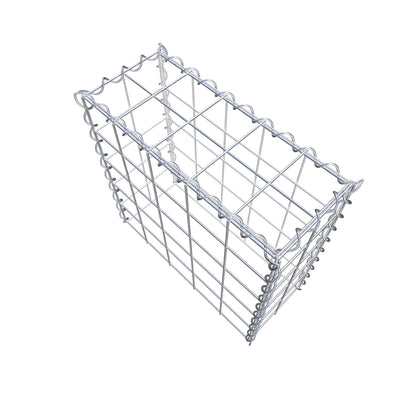 Gabion rapporté type 3 50 cm x 50 cm x 20 cm (L x H x P), mailles 10 cm x 10 cm, spirale
