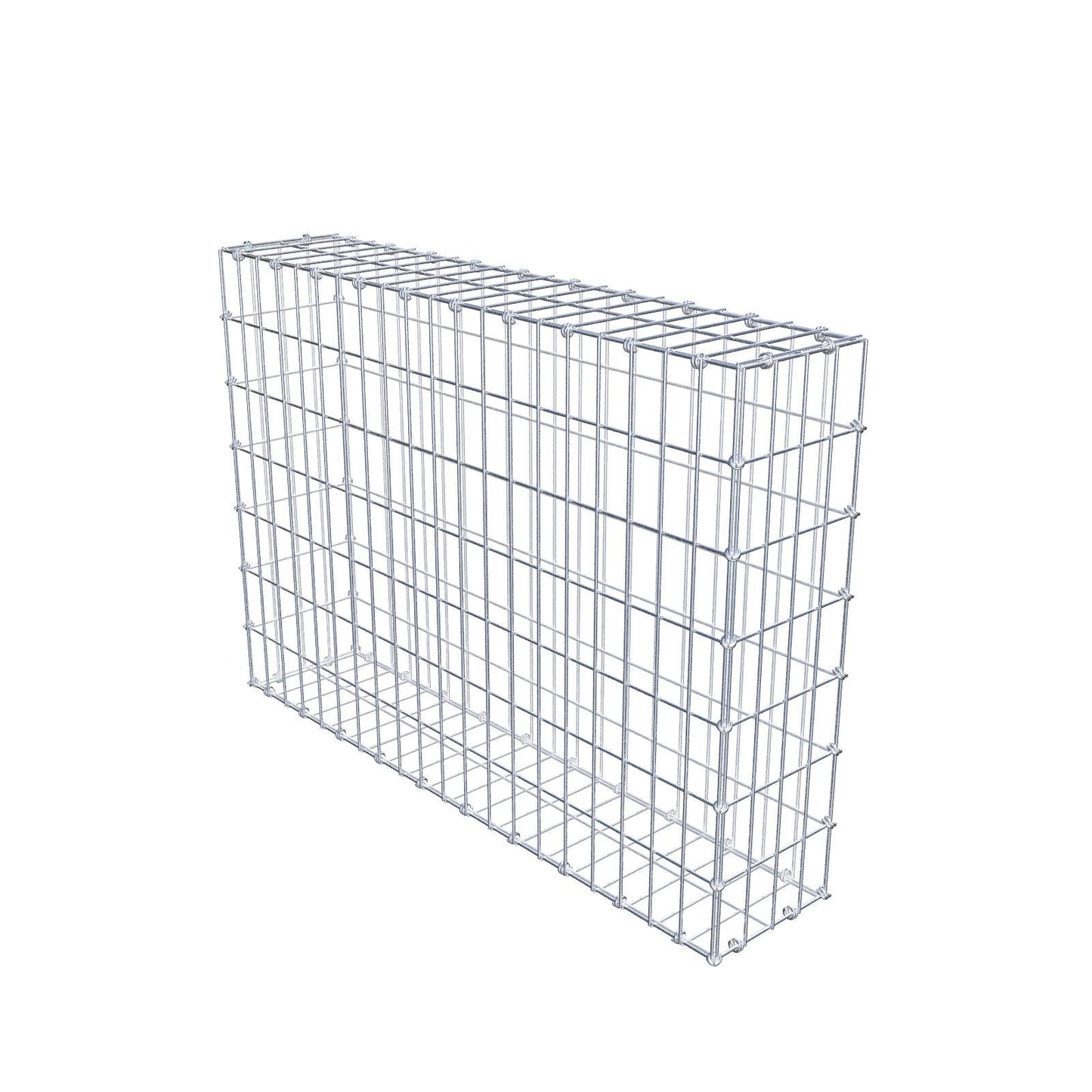Gabião 100 cm x 70 cm x 20 cm (C x A x P), malhagem 5 x 10 cm, anel espiral