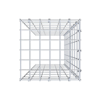 Monteret gabion type 4 100 cm x 30 cm x 30 cm (L x H x D), maskestørrelse 5 cm x 10 cm, C-ring