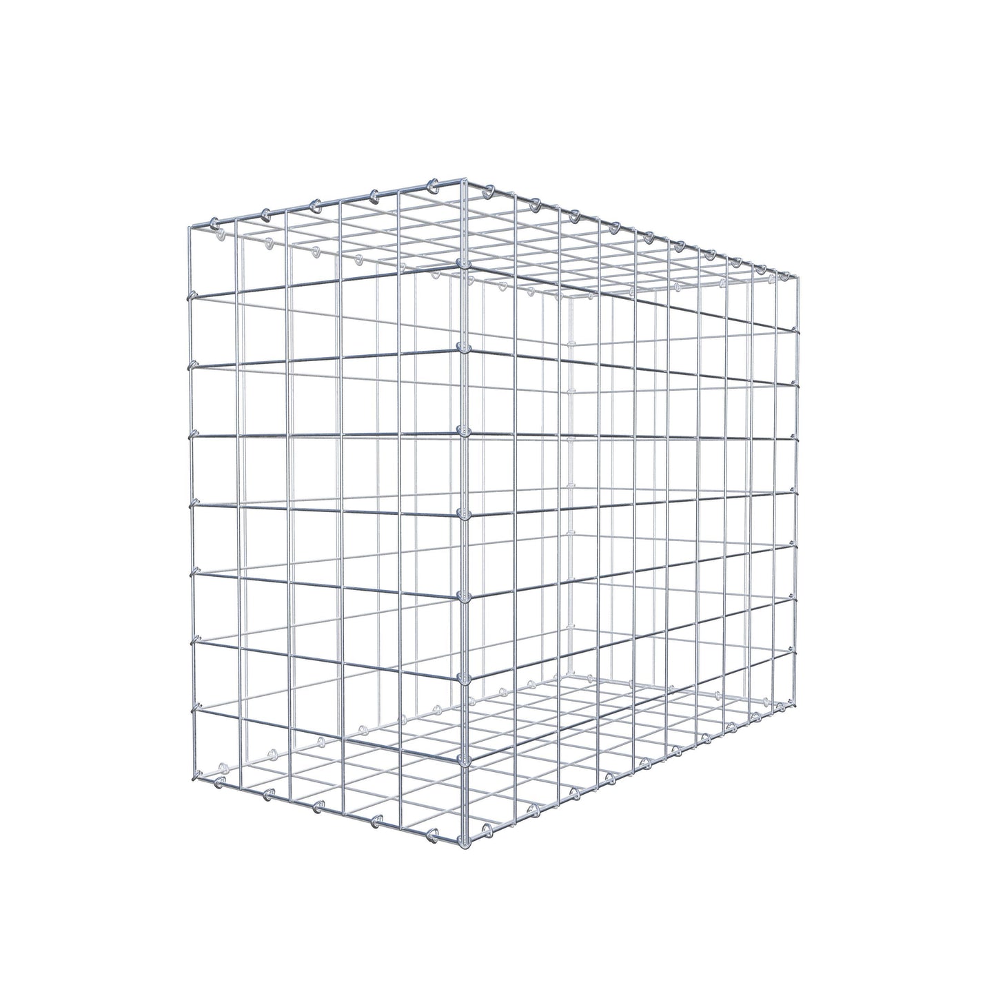 Gabbione 100 cm x 80 cm x 50 cm (L x H x P), maglia 10 cm x 10 cm, anello a C