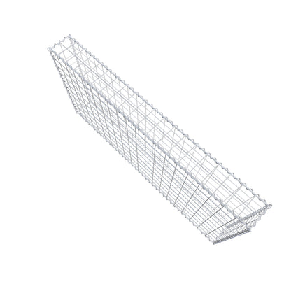 Gavión 200 cm x 100 cm x 20 cm (largo x alto x fondo), malla 10 cm x 10 cm, en espiral