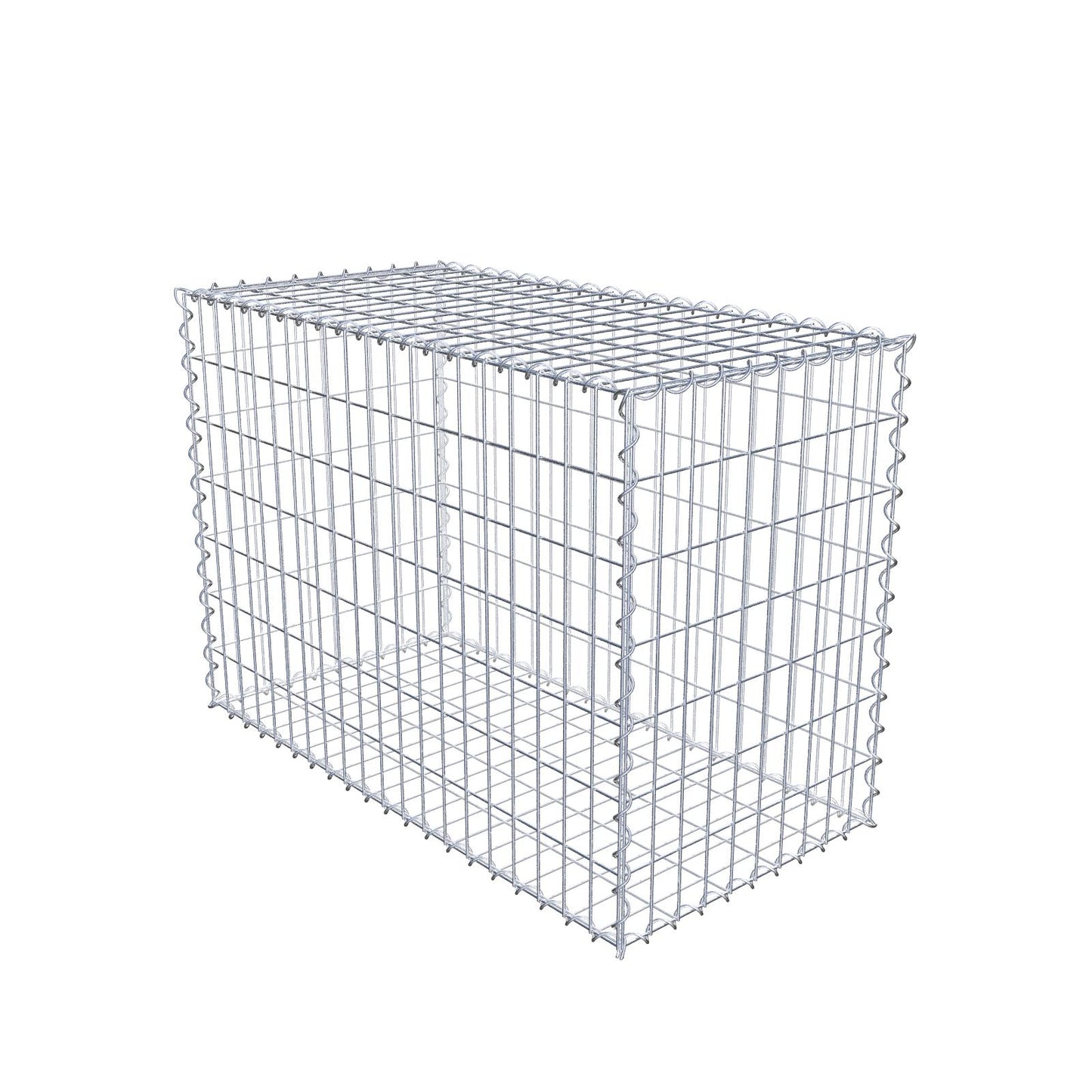Schanskorf 100 cm x 70 cm x 50 cm (L x H x D), maaswijdte 5 cm x 10 cm, spiraalvormig