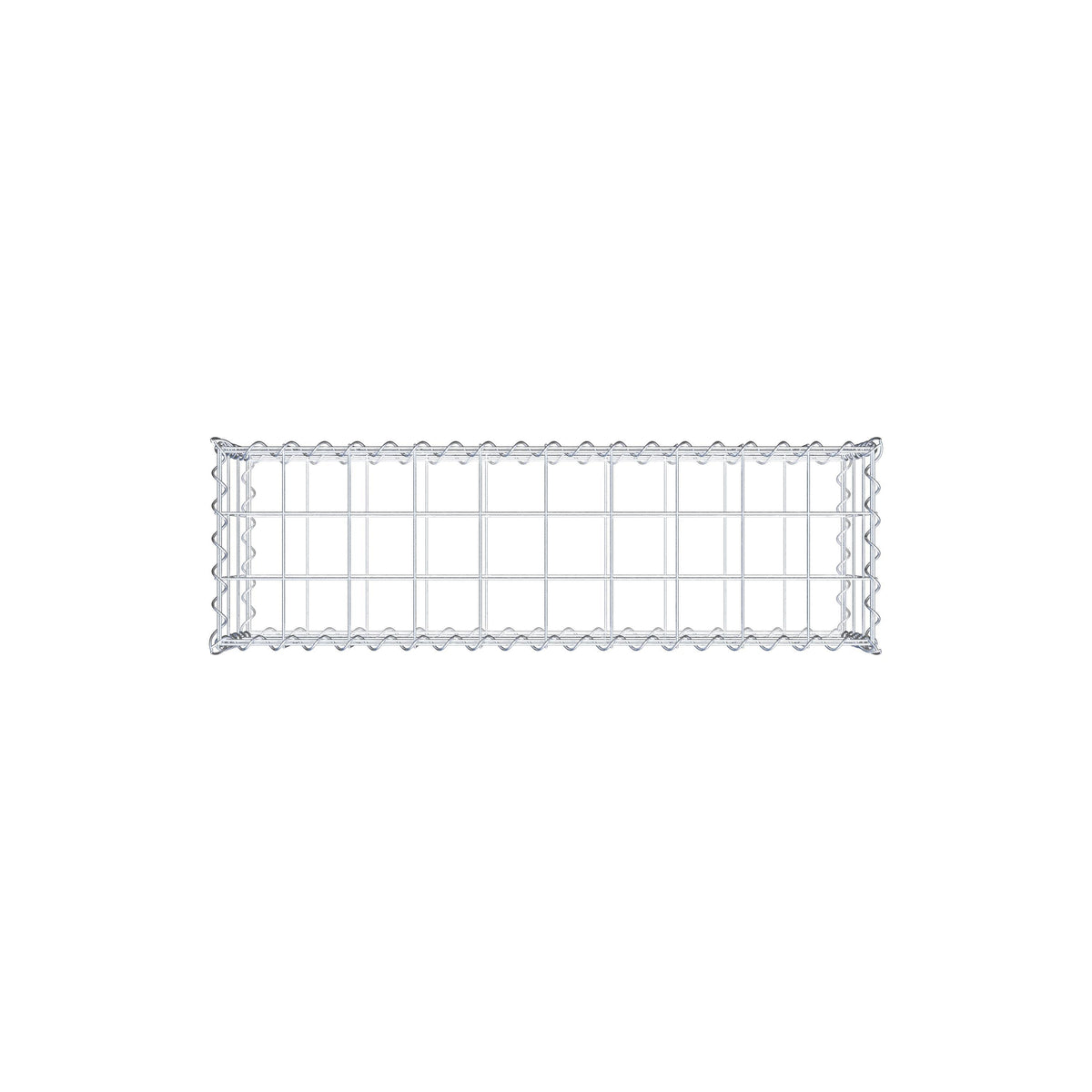 Gabião 100 cm x 30 cm x 30 cm (C x A x P), malhagem 10 cm x 10 cm, espiral