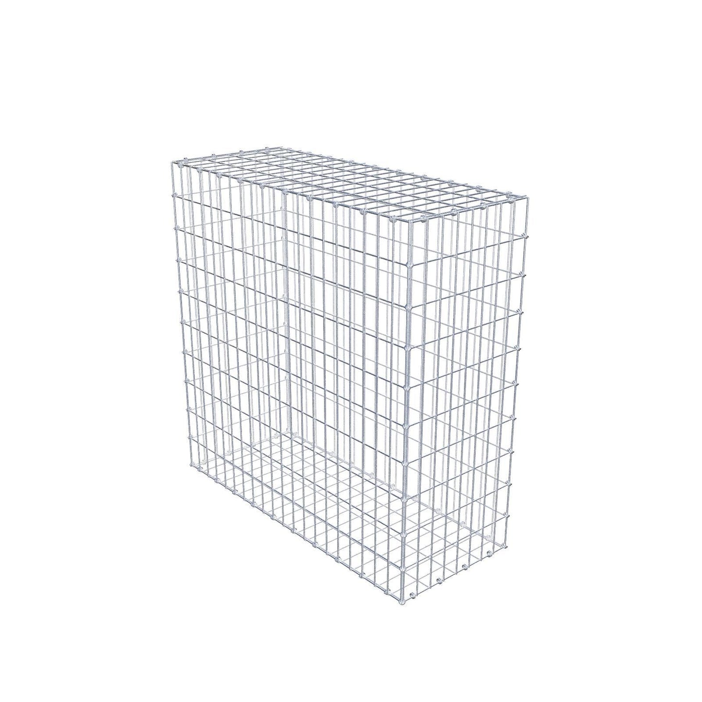 Gabião 100 cm x 100 cm x 40 cm (C x A x P), malhagem 5 x 10 cm, anel espiral
