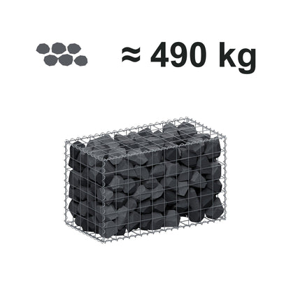 Gabion 100 cm x 60 cm x 50 cm (L x H x D), maskestørrelse 10 cm x 10 cm, spiral