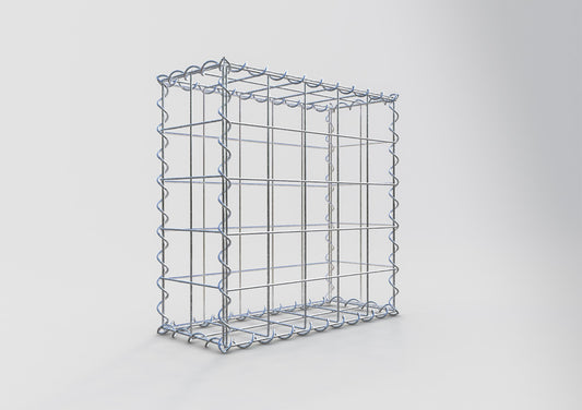 Gabion 50 cm x 50 cm x 20 cm (L x H x D), maskestørrelse 10 cm x 10 cm, spiral