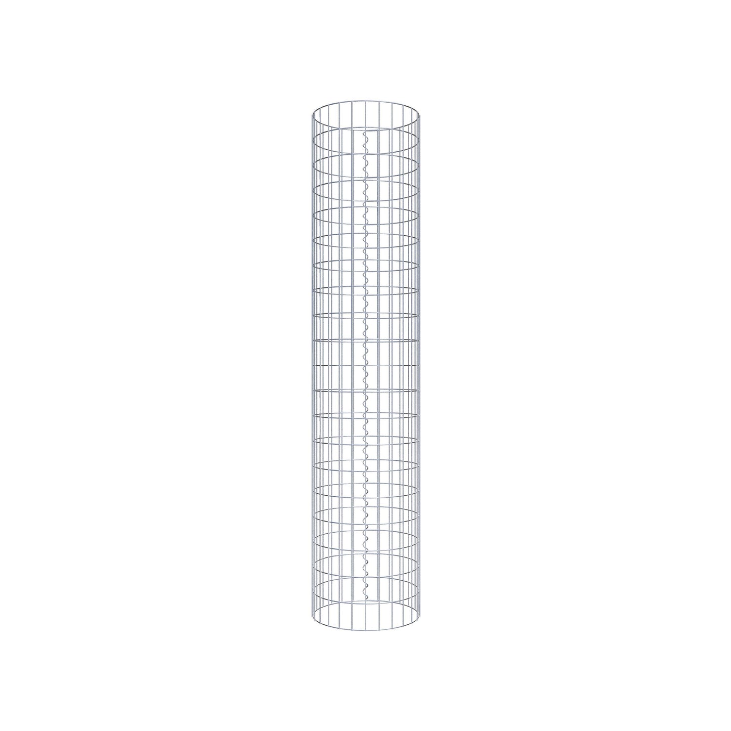 Colonna gabbionata rotonda di 42 cm di diametro, 200 cm di altezza, maglia 5 cm x 10 cm