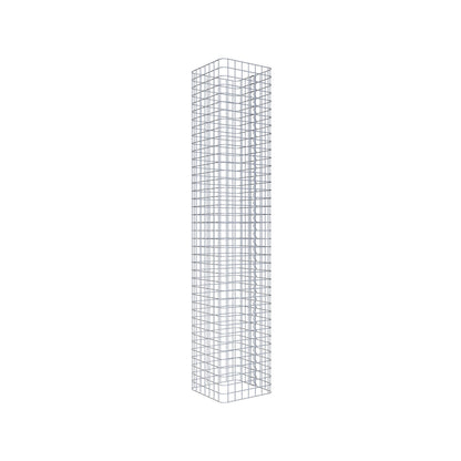 Colonna di gabbioni, angolare 37 cm x 37 cm, alta 200 cm, MW 5 cm x 5 cm