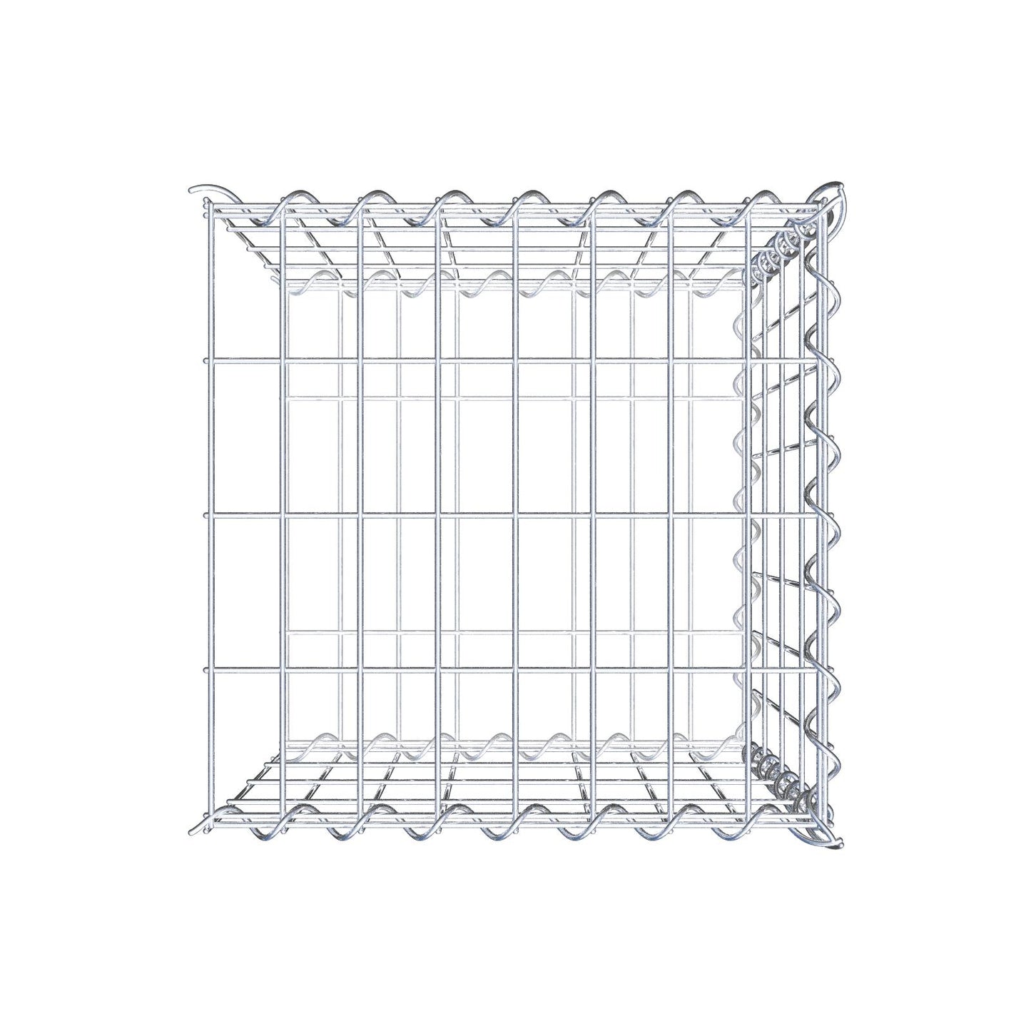 Gabbione aggiuntivo tipo 2 40 cm x 40 cm x 40 cm (L x H x P), dimensione maglia 5 cm x 10 cm, a spirale