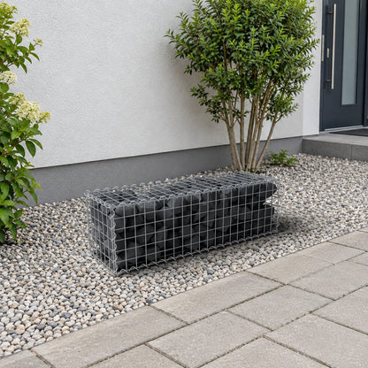 Gabbione 100 cm x 30 cm x 30 cm (L x H x P), maglia 5 cm x 5 cm, spirale