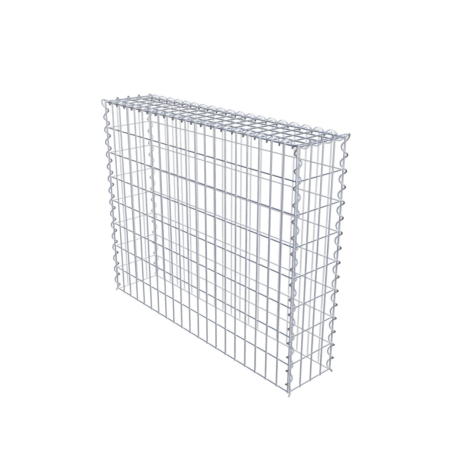 Gabião Tipo 3 100 cm x 80 cm x 20 cm (C x A x P), malhagem 5 cm x 10 cm, espiral